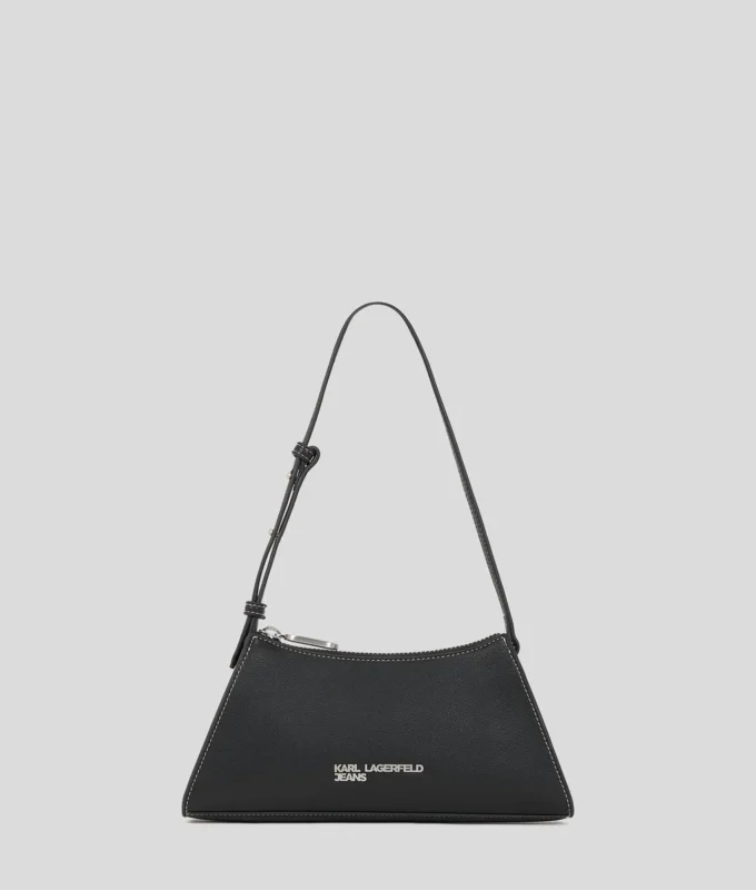BOLSO DE HOMBRO PEQUEÑO CON LOGOTIPO METÁLICO