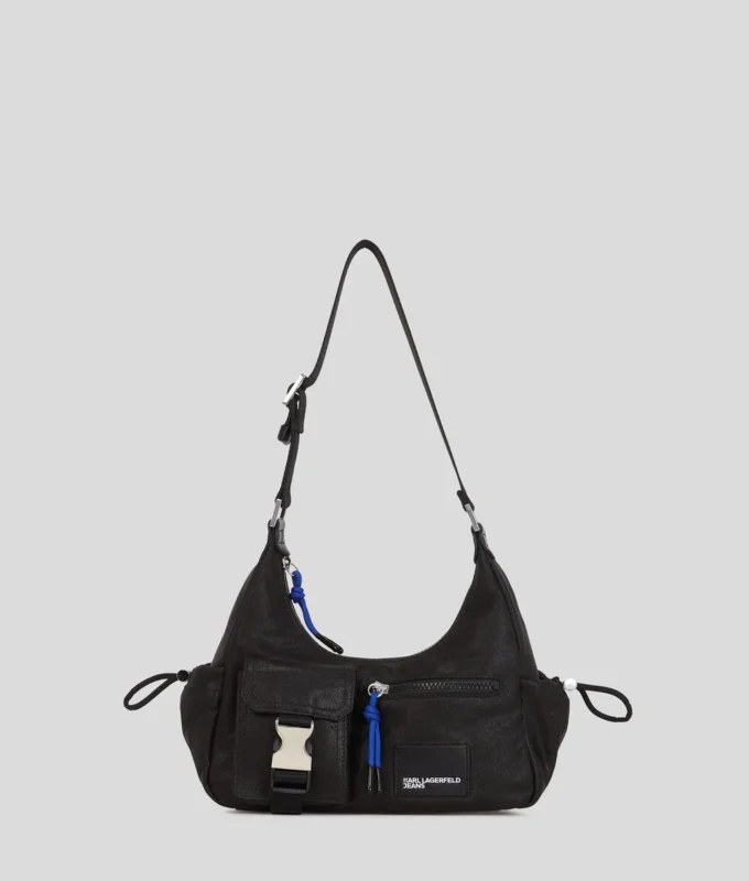 BOLSO DE HOMBRO UTILITARIO DE DENIM RECUBIERTO