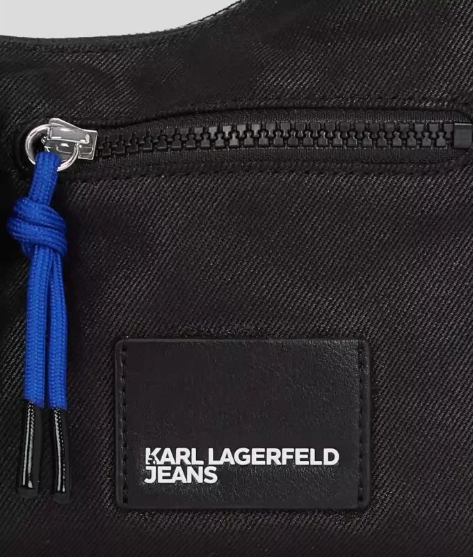 BOLSO DE HOMBRO UTILITARIO DE DENIM RECUBIERTO