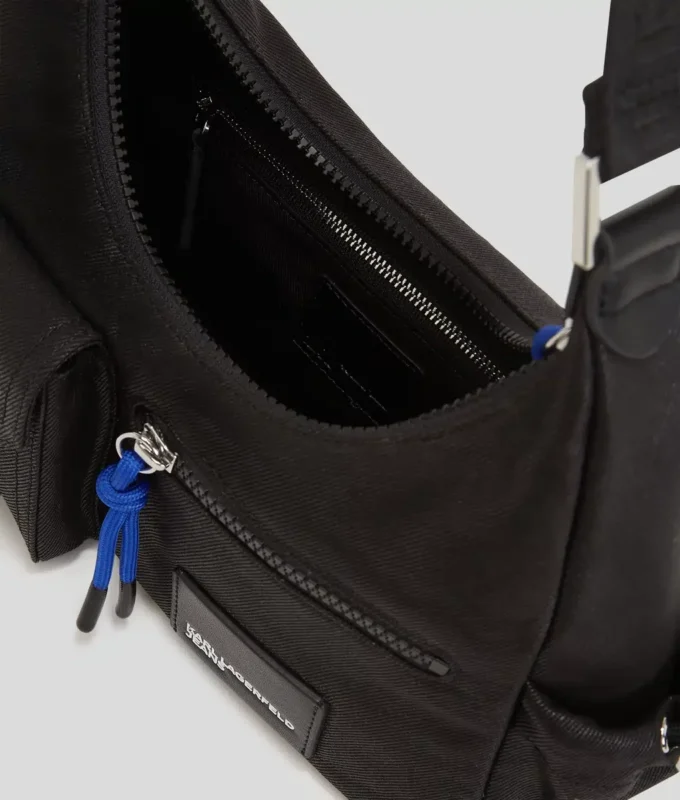 BOLSO DE HOMBRO UTILITARIO DE DENIM RECUBIERTO