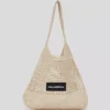 BOLSO DE PLAYA DE CROCHET CON LOGOTIPO
