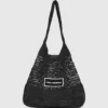 BOLSO DE PLAYA DE CROCHET CON LOGOTIPO