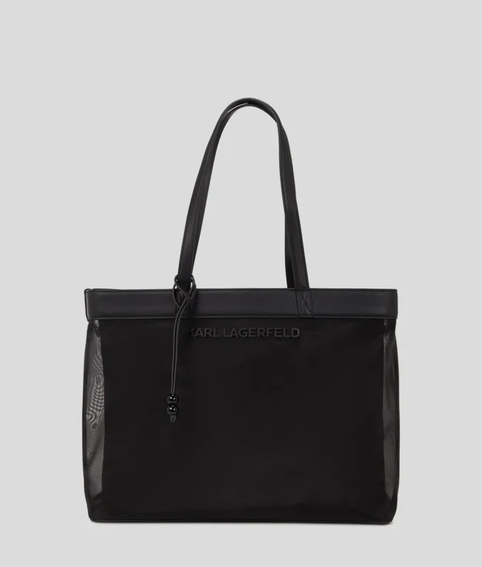 BOLSO DE PLAYA DE MALLA CON LOGOTIPO