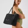 Bolso de playa pequeño tejido K/Signature