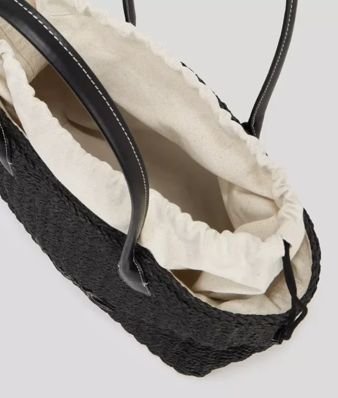 Bolso de playa pequeño tejido K/Signature