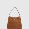 Bolso hobo de ante con candado K/Autograph
