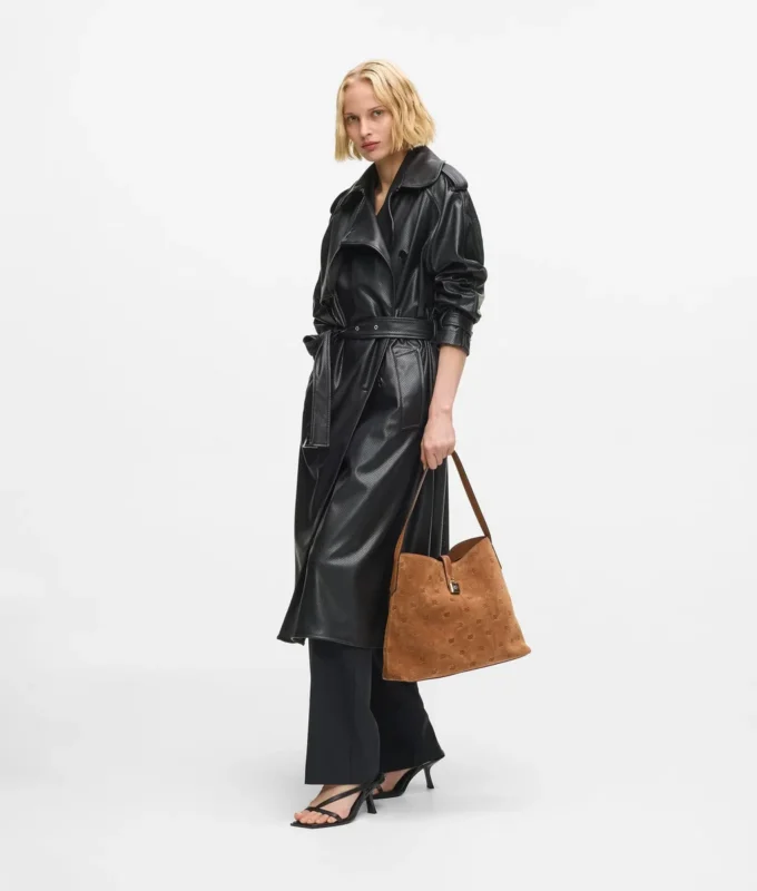 Bolso hobo de ante con candado K/Autograph