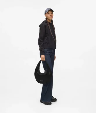 Bolso hobo de nylon brillante