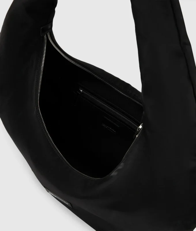 Bolso hobo de nylon brillante