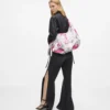 Bolso hobo grande con estampado de pintores