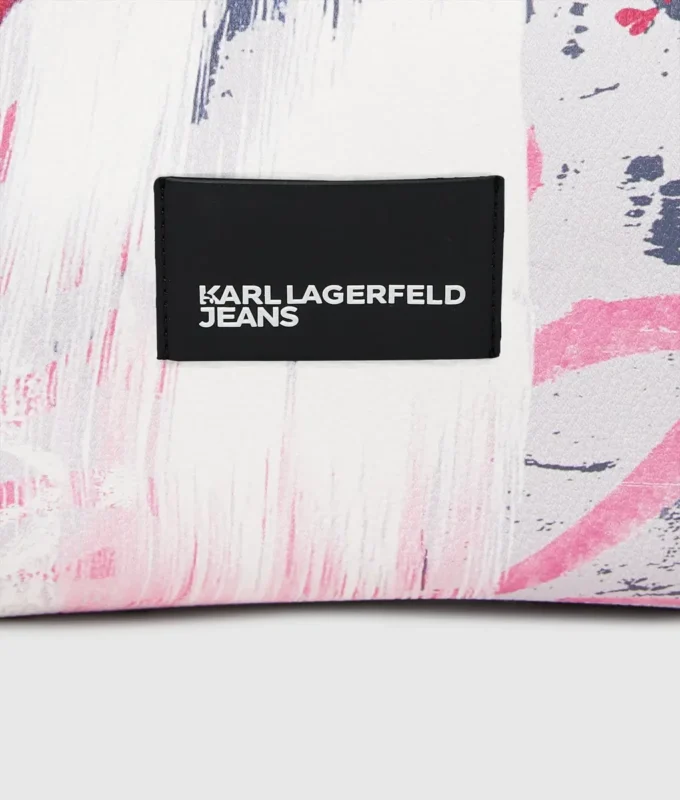 Bolso hobo grande con estampado de pintores