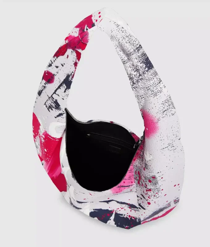 Bolso hobo grande con estampado de pintores