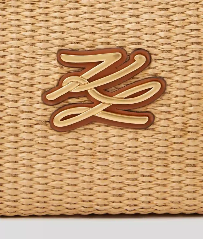 Bolso mediano tipo cubo tejido K/Autograph