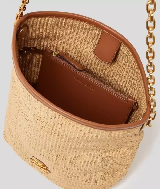 Bolso mediano tipo cubo tejido K/Autograph