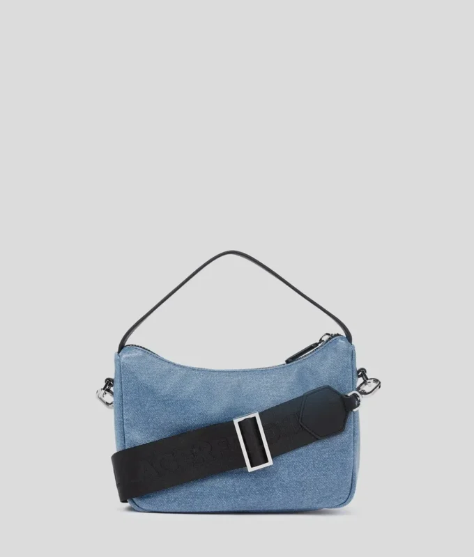 BOLSO MINI HOBO RECUBIERTO CON LOGOTIPO KLJ BOX