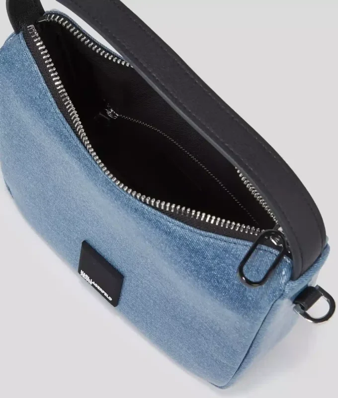 BOLSO MINI HOBO RECUBIERTO CON LOGOTIPO KLJ BOX