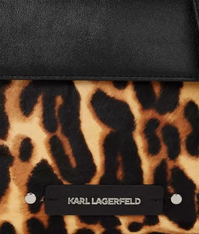 Bolso pequeño con estampado de leopardo K/Hardware