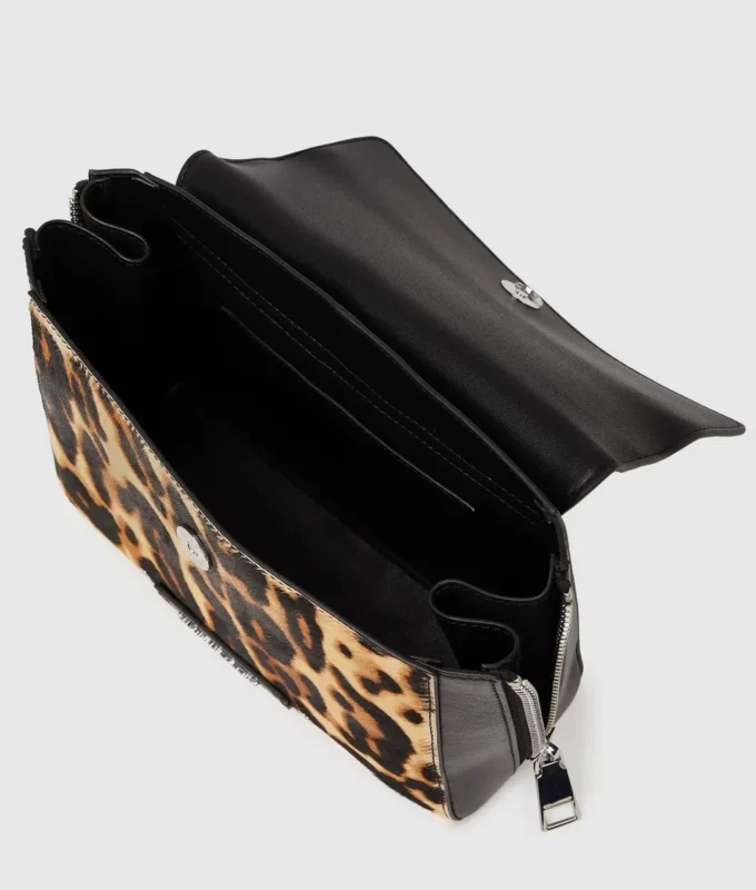 Bolso pequeño con estampado de leopardo K/Hardware