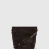 Bolso pequeño tipo cubo brillante K/Autograph