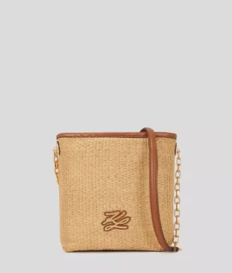 Bolso pequeño tipo cubo tejido K/Autograph