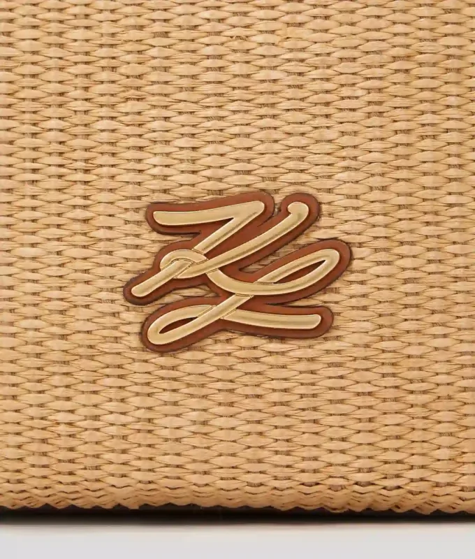 Bolso pequeño tipo cubo tejido K/Autograph
