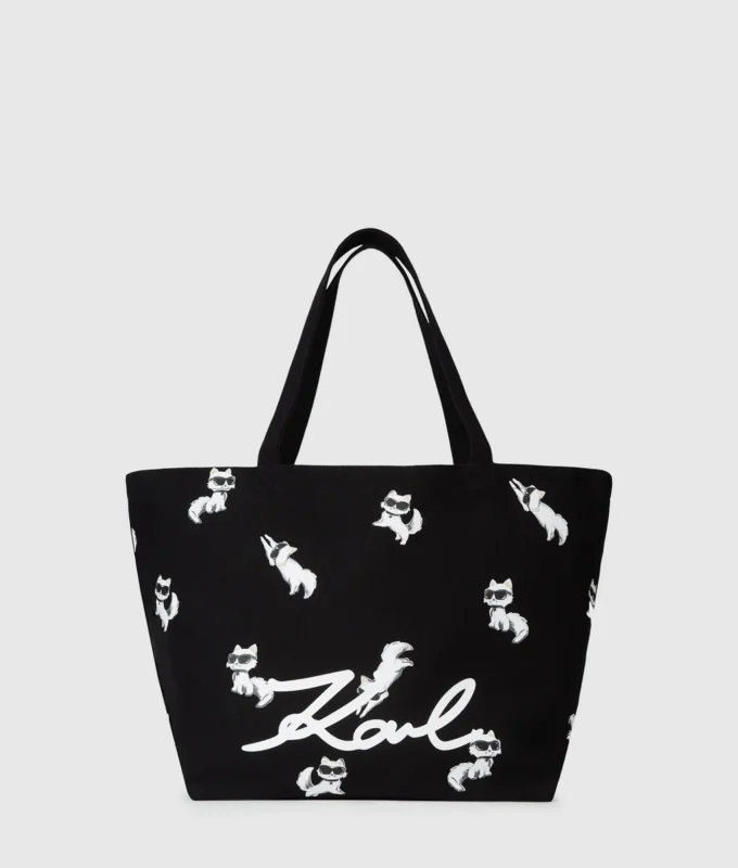Bolso shopper con estampado Ikon Choupette