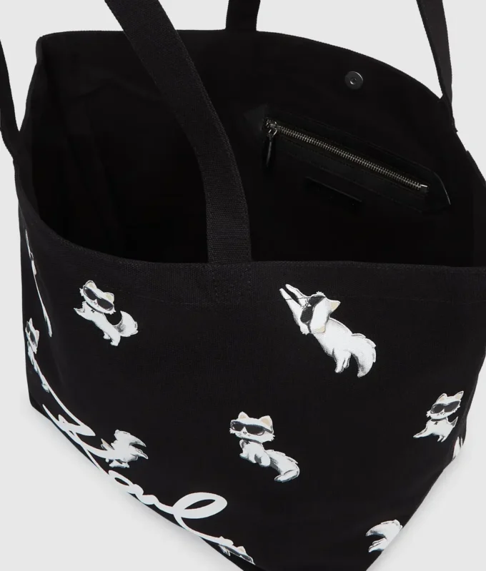 Bolso shopper con estampado Ikon Choupette