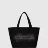 Bolso shopper con logotipo de pedrería