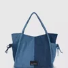 Bolso shopper de denim en dos tonos
