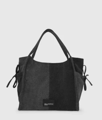 Bolso shopper de denim en dos tonos