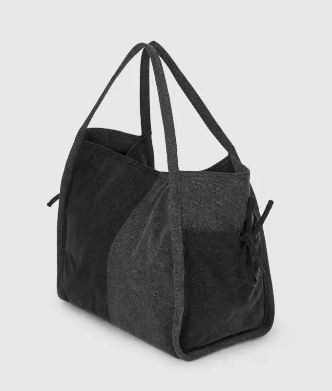 Bolso shopper de denim en dos tonos