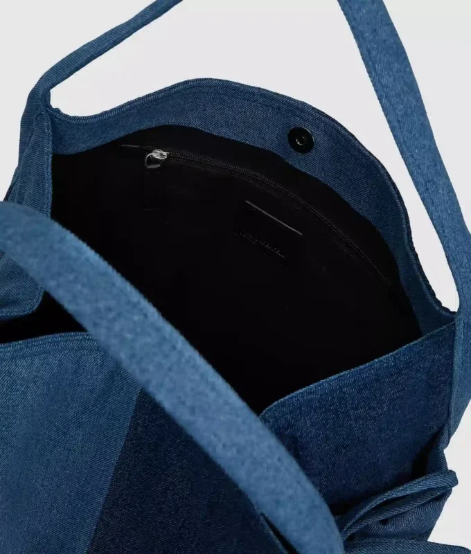 Bolso shopper de denim en dos tonos
