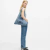 Bolso shopper hobo de denim
