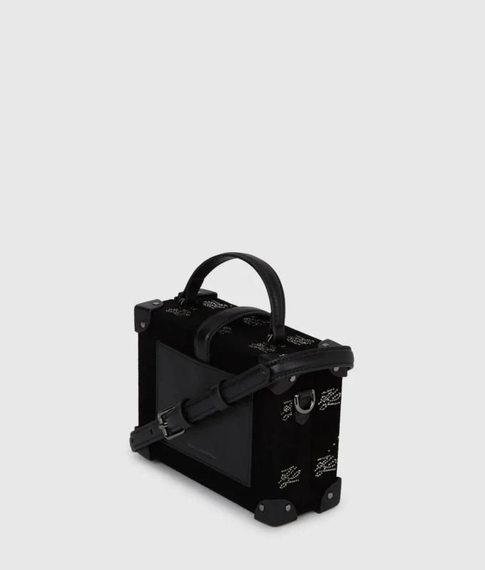Bolso tipo baúl con candado K/Autograph y pedrería