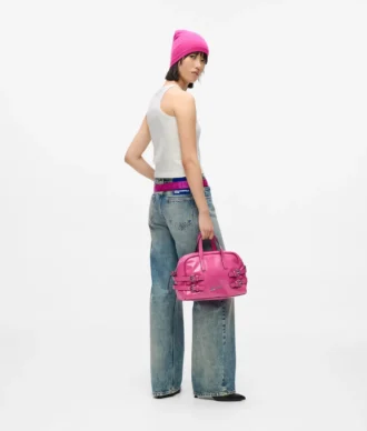 Bolso tipo bolera con hebilla
