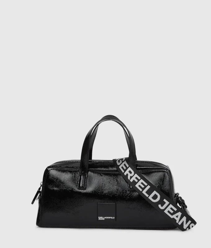 Bolso tipo bowling brillante