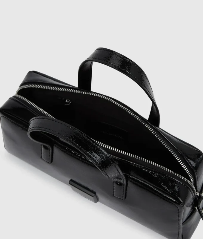 Bolso tipo bowling brillante
