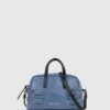 Bolso tipo bowling con hebilla de denim