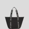 Bolso tote de playa tejido con logotipo