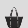 Bolso tote de playa tejido con logotipo