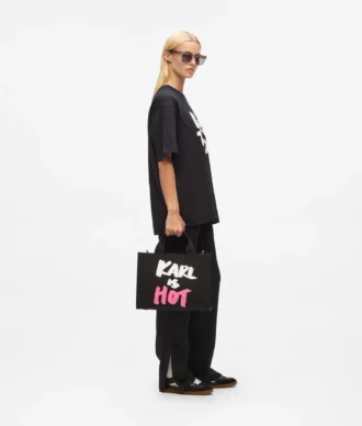 Bolso tote mediano exclusivo «Karl is hot»