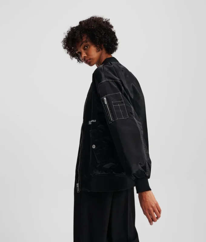 BOMBER DE SATÉN OVERSIZE
