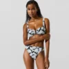 Braguita de bikini con estampado de abanicos