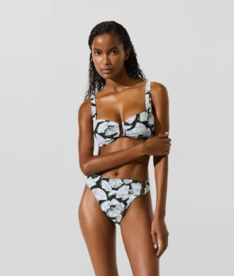 Braguita de bikini con estampado de abanicos