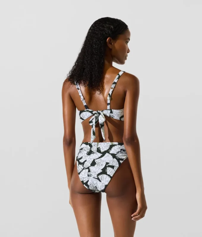 Braguita de bikini con estampado de abanicos