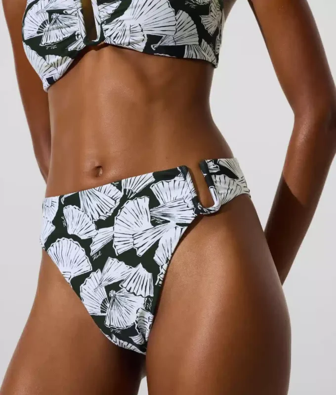 Braguita de bikini con estampado de abanicos