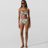 Braguita de bikini con estampado de abanicos