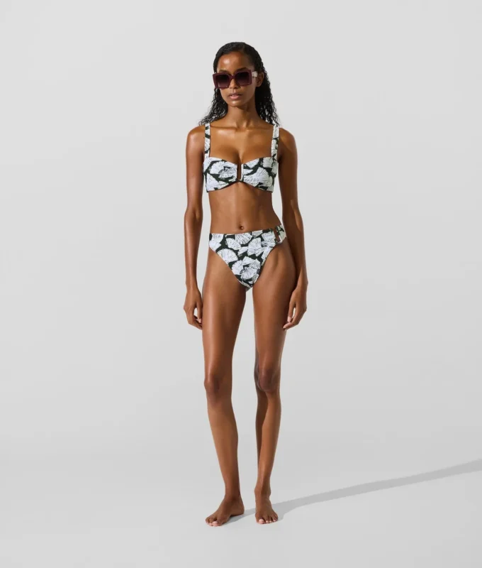 Braguita de bikini con estampado de abanicos