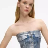 Bustier de denim recubierto