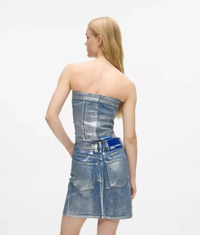 Bustier de denim recubierto